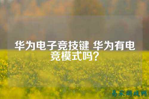 华为电子竞技键 华为有电竞模式吗？