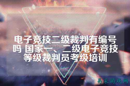 电子竞技二级裁判有编号吗 国家一、二级电子竞技等级裁判员考级培训