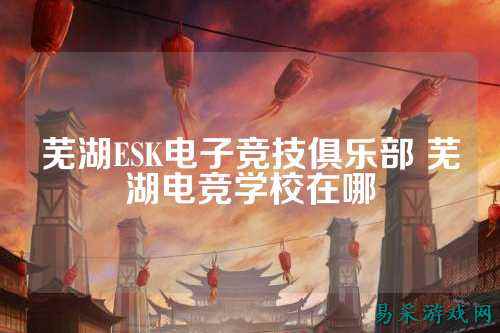 芜湖ESK电子竞技俱乐部 芜湖电竞学校在哪
