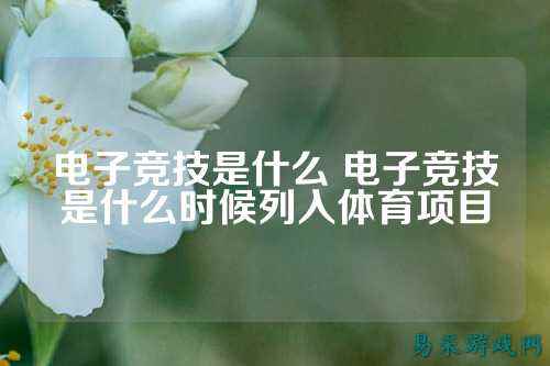 电子竞技是什么 电子竞技是什么时候列入体育项目