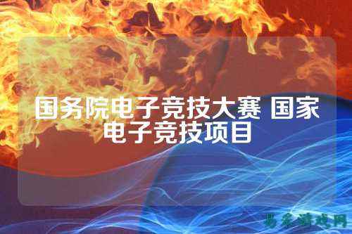 国务院电子竞技大赛 国家电子竞技项目
