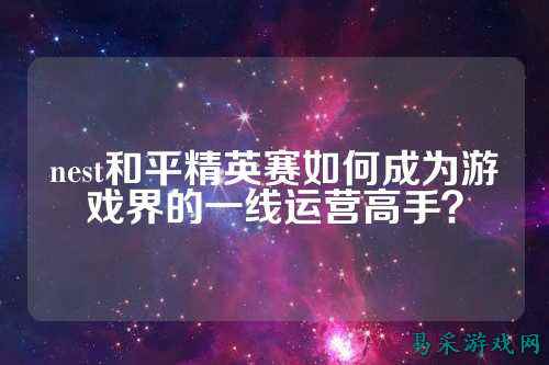 nest和平精英赛如何成为游戏界的一线运营高手？