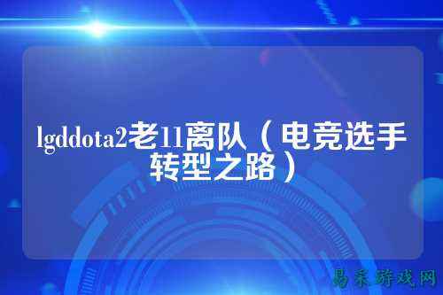lgddota2老11离队（电竞选手转型之路）