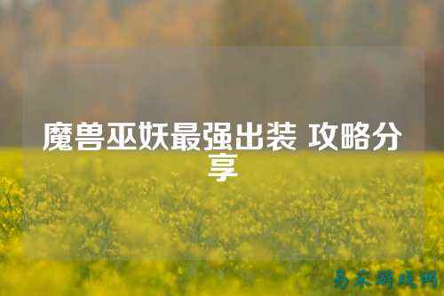 魔兽巫妖最强出装 攻略分享