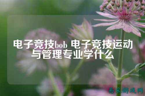 电子竞技bob 电子竞技运动与管理专业学什么