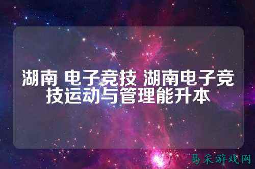 湖南 电子竞技 湖南电子竞技运动与管理能升本