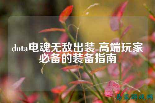 dota电魂无敌出装 高端玩家必备的装备指南