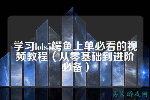 学习lols5鳄鱼上单必看的视频教程(从零基础到进阶必备)