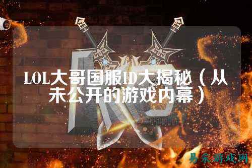 LOL大哥国服ID大揭秘(从未公开的游戏内幕)