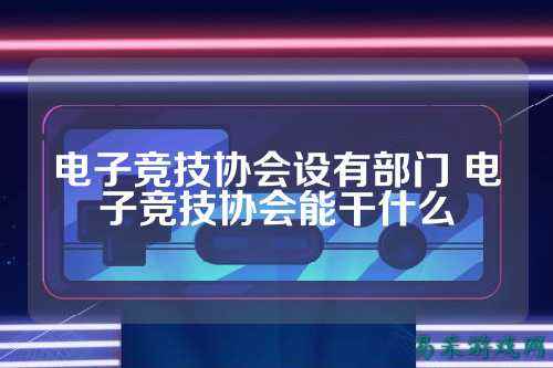 电子竞技协会设有部门 电子竞技协会能干什么