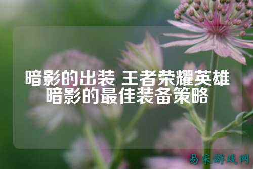 暗影的出装 王者荣耀英雄暗影的最佳装备策略