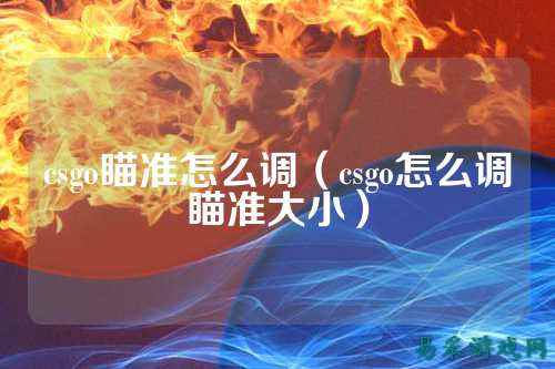 csgo瞄准怎么调（csgo怎么调瞄准大小）