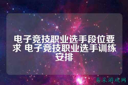 电子竞技职业选手段位要求 电子竞技职业选手训练安排