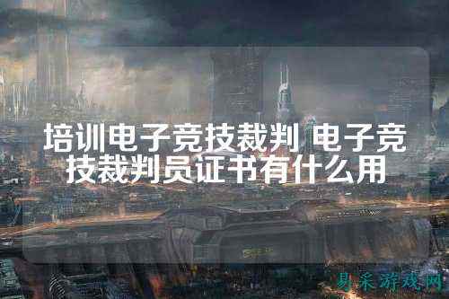 培训电子竞技裁判 电子竞技裁判员证书有什么用