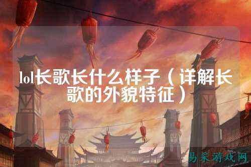 lol长歌长什么样子（详解长歌的外貌特征）
