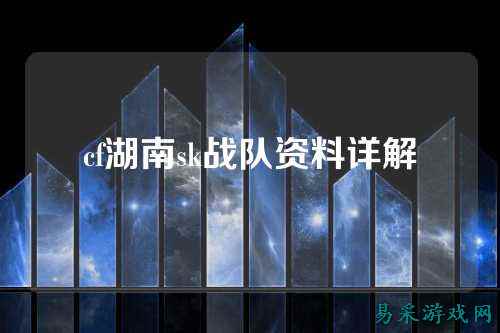 cf湖南sk战队资料详解