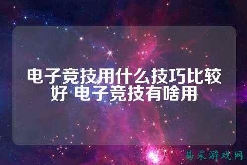电子竞技用什么技巧比较好 电子竞技有啥用