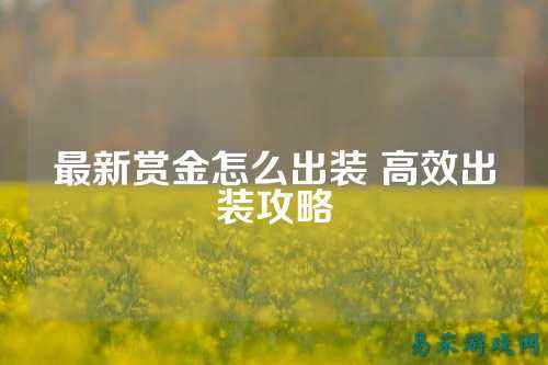最新赏金怎么出装 高效出装攻略