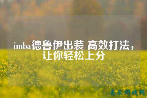 imba德鲁伊出装 高效打法，让你轻松上分
