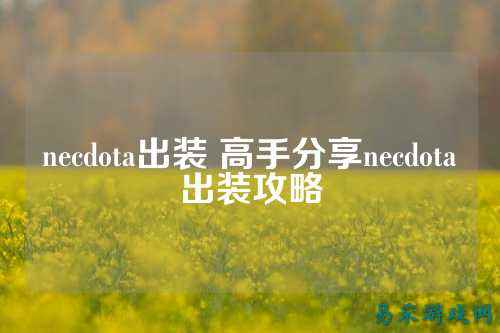 necdota出装 高手分享necdota出装攻略