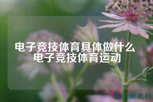 电子竞技体育具体做什么 电子竞技体育运动