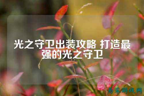 光之守卫出装攻略 打造最强的光之守卫