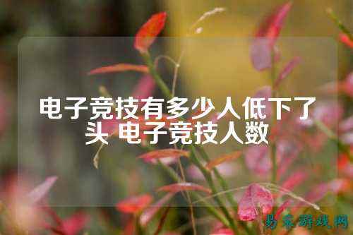 电子竞技有多少人低下了头 电子竞技人数