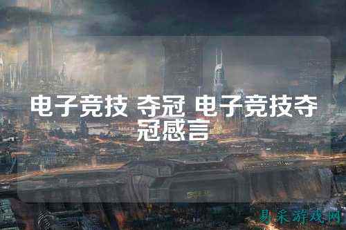 电子竞技 夺冠 电子竞技夺冠感言
