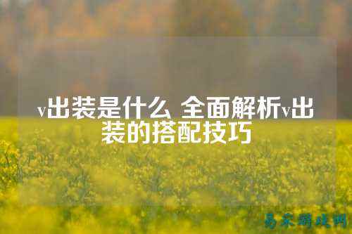 v出装是什么 全面解析v出装的搭配技巧