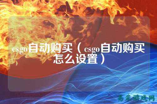 csgo自动购买(csgo自动购买怎么设置)