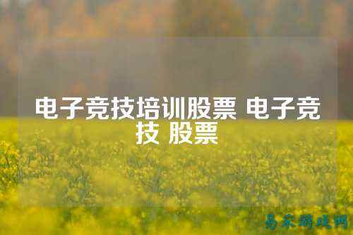 电子竞技培训股票 电子竞技 股票
