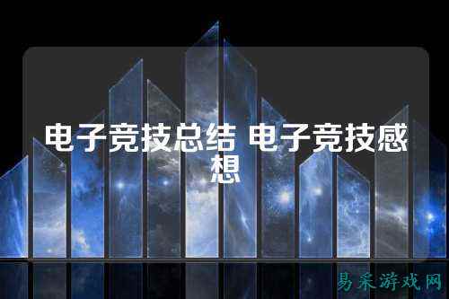 电子竞技总结 电子竞技感想