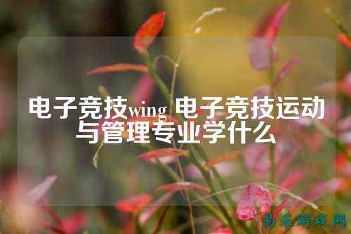 电子竞技wing 电子竞技运动与管理专业学什么