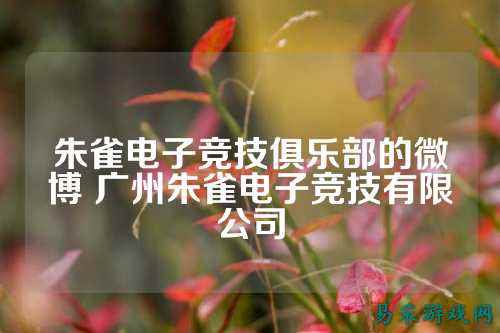 朱雀电子竞技俱乐部的微博 广州朱雀电子竞技有限公司