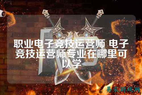 职业电子竞技运营师 电子竞技运营师专业在哪里可以学