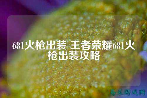 681火枪出装 王者荣耀681火枪出装攻略