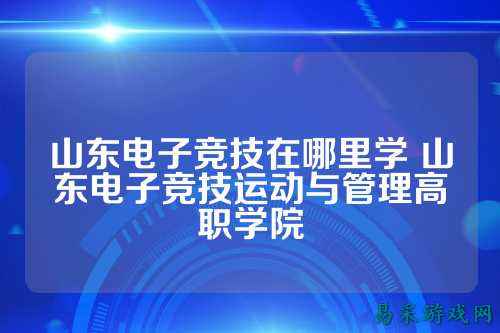 山东电子竞技在哪里学 山东电子竞技运动与管理高职学院