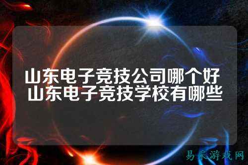 山东电子竞技公司哪个好 山东电子竞技学校有哪些