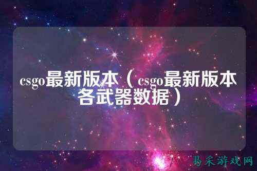 csgo最新版本（csgo最新版本各武器数据）