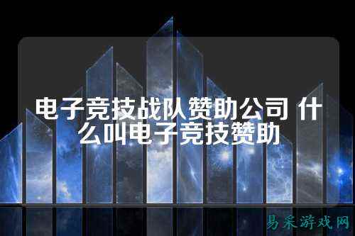 电子竞技战队赞助公司 什么叫电子竞技赞助