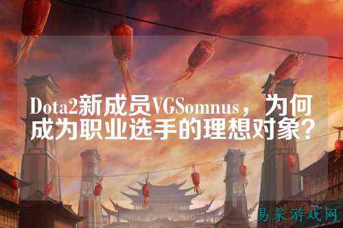 Dota2新成员VGSomnus，为何成为职业选手的理想对象？