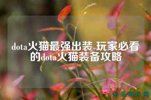 dota火猫最强出装 玩家必看的dota火猫装备攻略