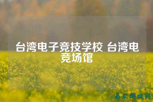 台湾电子竞技学校 台湾电竞场馆