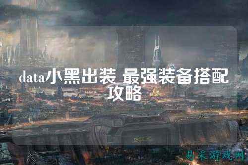 data小黑出装 最强装备搭配攻略