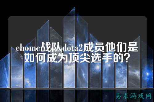 ehome战队dota2成员他们是如何成为顶尖选手的？