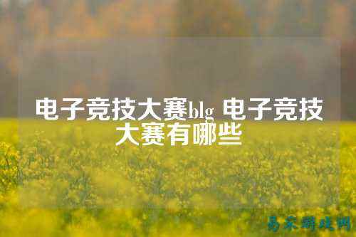 电子竞技大赛blg 电子竞技大赛有哪些