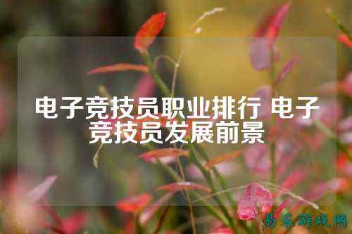 电子竞技员职业排行 电子竞技员发展前景