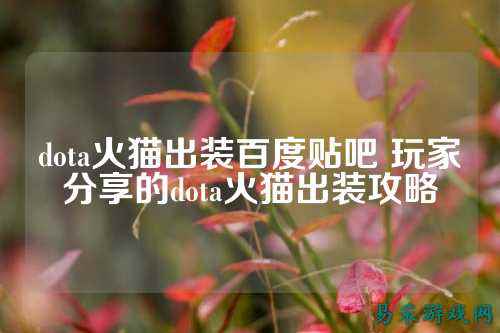 dota火猫出装百度贴吧 玩家分享的dota火猫出装攻略