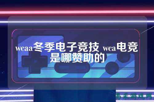 wcaa冬季电子竞技 wca电竞是哪赞助的