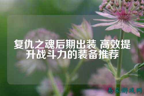 复仇之魂后期出装 高效提升战斗力的装备推荐